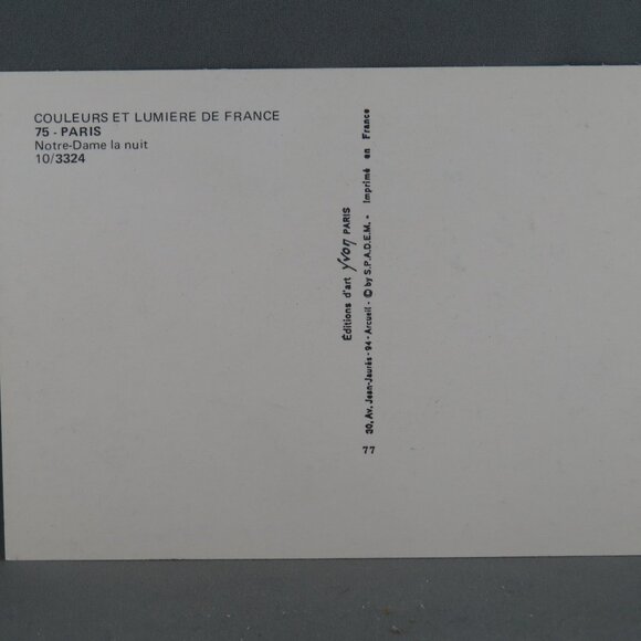 Vintage Postcard - Notre Dame at Night Paris - Yvon Paris - Picture 2 of 4